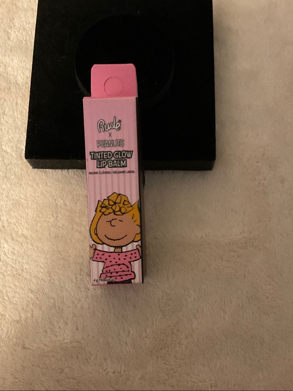 Peanuts Pink Tinted Glow Lip Balm with Character Art
